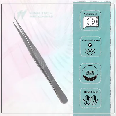 Surgical Precision Point Tweezers Stainless Steel Lab Forceps For Firm Grip 6  • $6.99