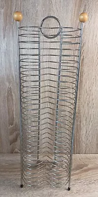 Vintage Metal Wire Compact Disc CD Freestanding Storage CD Display Rack • £29.45