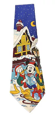 Mickey Mouse Men’s Tie Disney Singing Caroler Christmas Balancing Inc Unlimited • $10.97