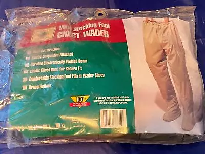 Chest Waders Vinyl Stocking Foot Men's Small Northwest Territory Suspender New • $19.99