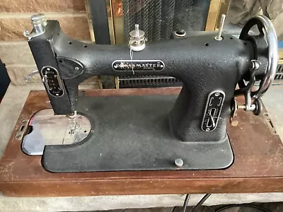 Vintage White 1940’s Electric Sewing Machine DRESSMASTER Rotary E-6354 Works • $50