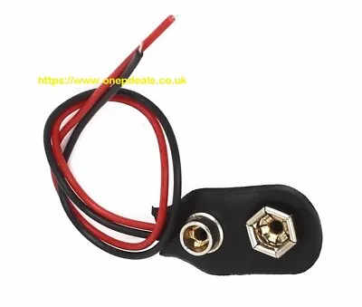 9v PP3 BATTERY CONNECTOR BLOCK PRE WIRED RED BLACK 9 VOLT BATTERY TERMINAL BLOCK • £3.48