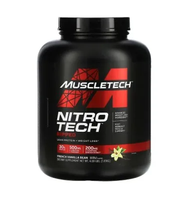 Muscletech Nitro-Tech Ripped  Protein & Weight Loss Formula 4 LBS  Vanilla • $75.99