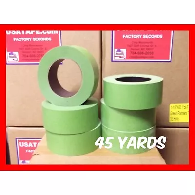 Lot Of 24 Rolls 2  X 45 YARDS Green Painters Masking Tape QUICK SHIP USA Made • $83