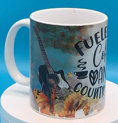 Personalised Country Music Love Mug Guitar Music Cowboy Coffee Gift Christmas • £9.99