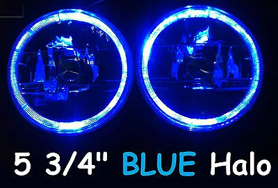 1pr 5 3/4  Semi Sealed Headlights Blue Halo Chevrolet C10 El Camino Stingray • $75