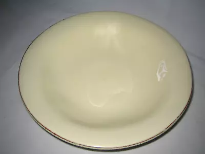 Vietri Crema Individual Rimmed Pasta Soup Bowl 8 5/8  Italy Brown Edge More • $45.49