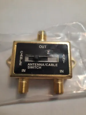 Video Coaxial A/B Slide Switch Antenna / Cable / CATV Gold Plated New  • $5.95