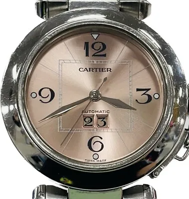 Cartier Pasha 2475 Big Date Pink Automatic Women's/Mens Watch A137 • $1709.99