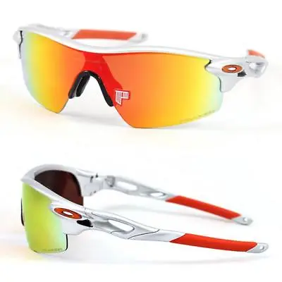 NEW Oakley - Radarlock Pitch AF - Silverlight / Fire Iridium Polarized OO9207-04 • $174.95