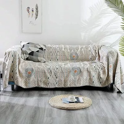 5 Layers Of Cotton Sofa Covers For 1-2 Cushion Couch Sectional Couch Cover Bl... • $72.04