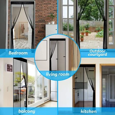£4.99 • Buy Magic Curtain Door Mesh Magnetic Fastening Mosquito Fly Bug Insect Net Screen