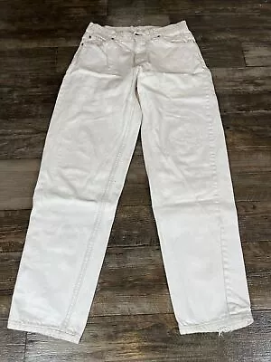 Vintage Levi's 560 Jeans Orange Tab Mens 32x31 Cream White USA Made D3 • $34.99