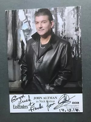 John Altman Autograph Signed Photograph / Nick Cotton EastEnders TV Star • £6