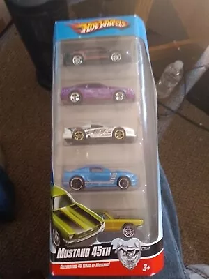 Hot Wheels 45th Anniversary Mustang Collection 5 Pack Very Nice • $15.50