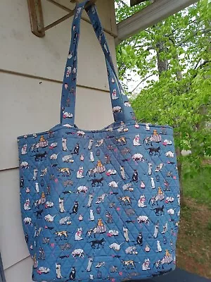 VERA BRADLEY Cats Meow Extra Large Grand Travel Tote Bag Carry On PRE-OWNED • $36