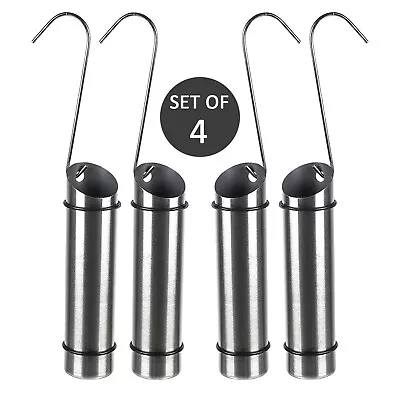 4Pc Stainless Steel Radiator Hanging Humidifiers Set Air Water Humidity Control • £11.85