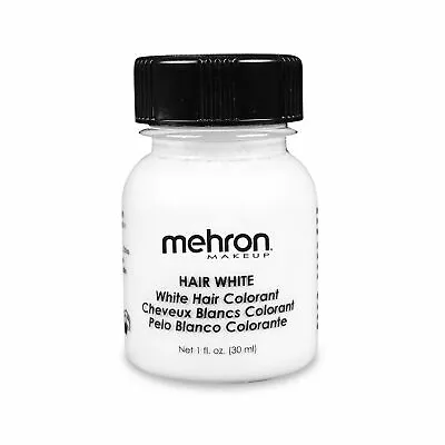 Hair White With Brush - 1oz Color For Hair Beard Moustache By Mehron • £9.59