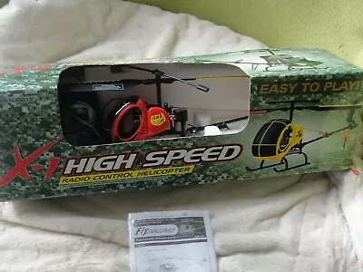 X-1 High Speed Radio Control Toy Helicopter Red Unopened In Box Model 2258-15 • $35