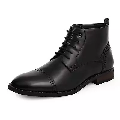 Men's Dress Boots Cap Toe Oxford Derby Dress Party Wedding Boots 6.5-15 • $32.79