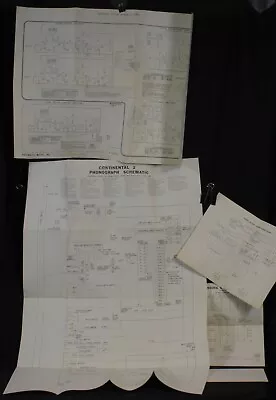 Vtg AMI Continental 2 Jukebox Schematic Charts Lot Set Dealer Repair 5 Pieces • $49.99