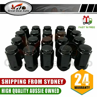 20 Pcs M14x1.5 45mm Long Black Acorn Wheel Nuts For Holden VE VF Teslas Etc • $37.70