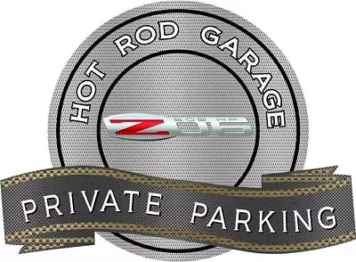 Corvette Metal Sign Private Parking Hot Rod Garage C6 Z06 Photo Steel • $44.15