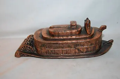 Vintage River Boat Coin Bank Steam Boat • $19.99