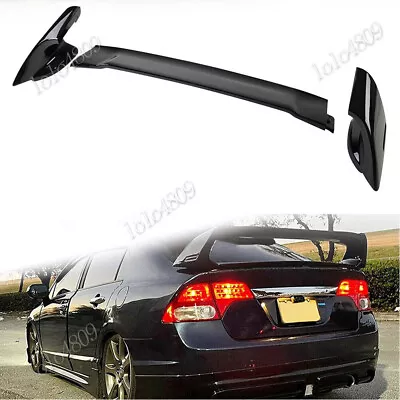 Mugen Style RR Trunk Wing Spoiler Glossy Black For 2006-11 Honda Civic 2Dr Coupe • $77.72