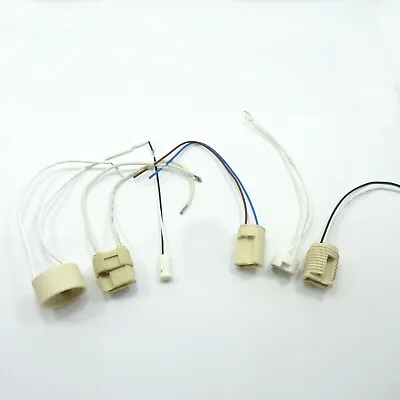 Ceramic Lamp Holder Socket Cable Halogen Down Light Bulb LED Wire Cord • £2.58