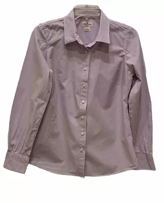 J. Crew Haberdashery Shirt Women's Size S Purple & White Gingham Check LS Button • $12.79