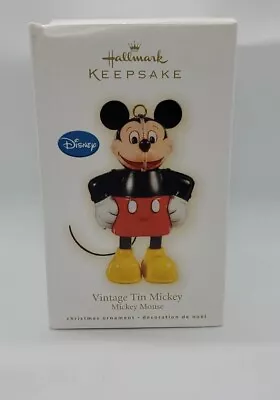 2009 Hallmark Keepsake Holiday Ornament Disney Mickey Mouse VINTAGE TIN MICKEY  • $8.39