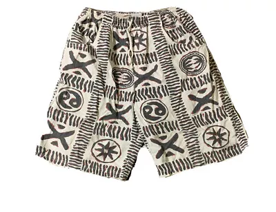 VTG 90's Bakers New Zealand All Over Print Surf Muscle Beach Shorts Size XL • $49.99