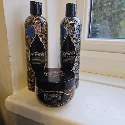 Hair Care Macadamia Oil Extract Shampoo & Conditioner (400ml) &Hair Mask (250ml) • £13