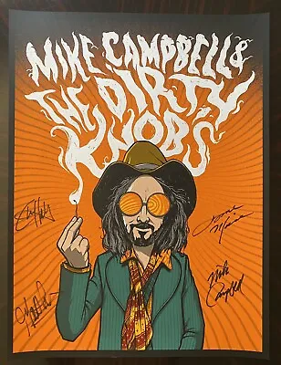 Mike Campbell & The Dirty Knobs Autographed 2022 Las Vegas Tour Poster • $500