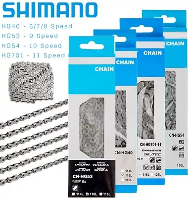 6/7/8/9/10/11 Speed Chain HG53/54/701 Deore MTB Road Bike 116 Link For Shimano • $16.99