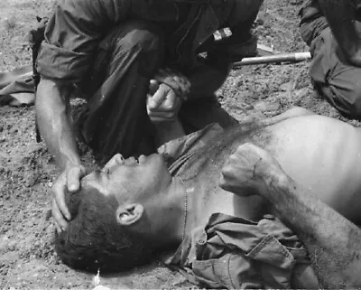 Marine Wounded By A Viet Cong Booby Trap 8x10 Vietnam War Photo 138 • $7.43