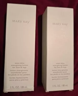 Lot Of 2 Mary Kay MINT BLISS Energizing Lotion 4 Feet & Legs 3 Oz Ea NEW 014096 • $20