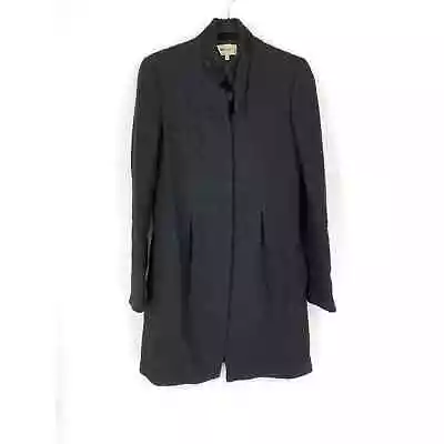 Athe Vanessabruno Coat Women's 38 US M Long Button Front Long Sleeve Black READ • $53.97