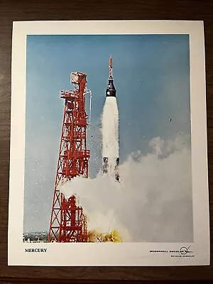 Mercury Information Print / Card ~ U.S. Manned Spacecraft ~ McDonnell Douglas • $9.95