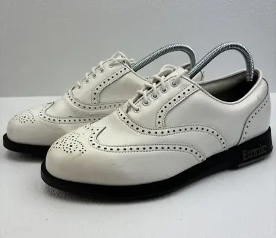 Etonic Dri-Tech Goretex Golf Shoes Size 7.5 7 1/2 White 7588 • $19