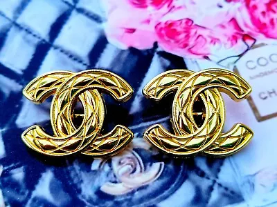 £38.81 • Buy 4 Chanel CC  Gold  Buttons 24mm Lot Of 4