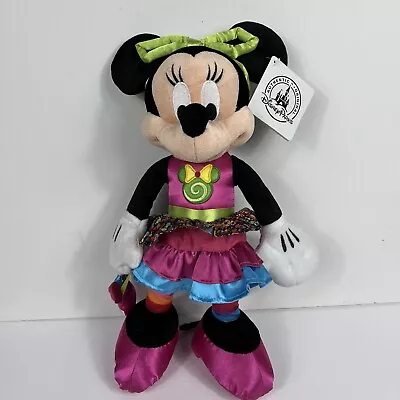 Disney Parks Candy Store Sweet Treat Lollipop Swirl Minnie Mouse Plush 15” NEW • $16.50