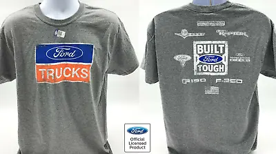 $19.99 • Buy Gray T-Shirt - Ford Trucks Logo W/ F-250 Powerstroke, F-150, Raptor & V8 Emblem