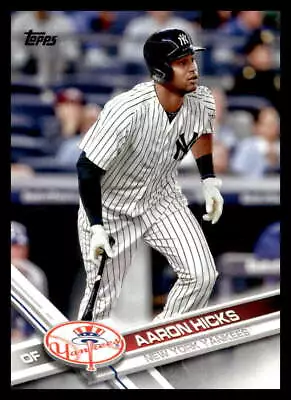 2017 Topps #181 Aaron Hicks   New York Yankees • $1.50