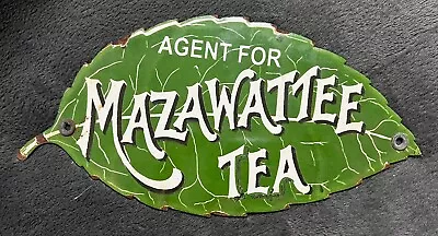 Vintage “Agent For Mazawattee Tea Leaf” Sign • $70