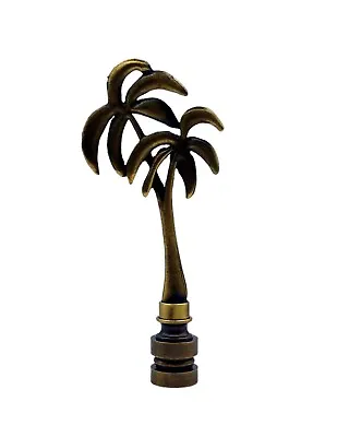 Lamp Finial-PALM TREE-Aged Brass Finish Highly Detailed Metal Casting • $14