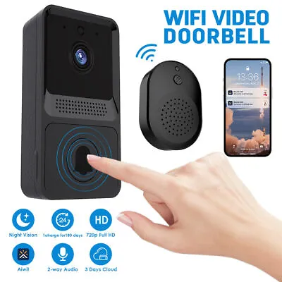 £15.99 • Buy Smart Wireless WiFi Video Doorbell Phone Camera Door Bell Ring Intercom Security