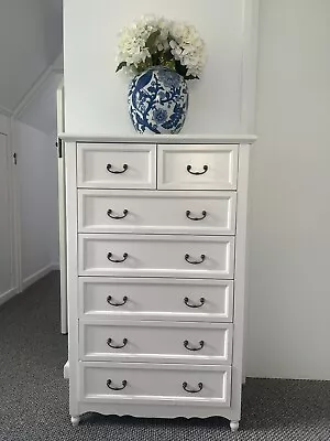 $250 • Buy 7 Chest Of Drawers/Dresser/Cabinet Tallboy In Semi-Gloss White