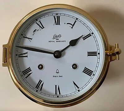 Schatz Royal Mariner Ship's Bell Mechanical Clock Roman Numerals • £450
